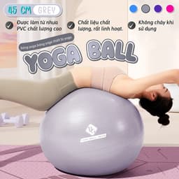 Thumbnail KHÔNG KÈM BƠM  Bóng Tập Yoga Trơn Nhiều Màu Cao Cấp nhiều màu sắc, cao su dày 1