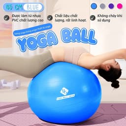 Thumbnail KHÔNG KÈM BƠM  Bóng Tập Yoga Trơn Nhiều Màu Cao Cấp nhiều màu sắc, cao su dày 3