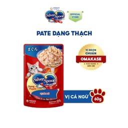 Thumbnail [PET GIFT] Combo 2 Thức ăn ướt cho mèo Silver Spoon dạng sốt/dạng thạch 60g/gói (vị ngẫu nhiên) 1