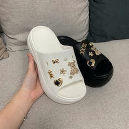 Thumbnail Kaleea D07 - Dép Thời Trang Nữ Gắn Charm Hách Dáng Đế Độn 7P 3