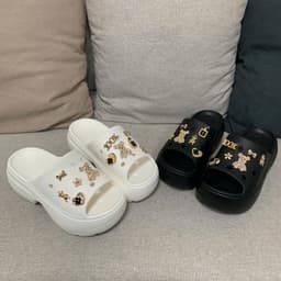 Thumbnail Kaleea D07 - Dép Thời Trang Nữ Gắn Charm Hách Dáng Đế Độn 7P 4