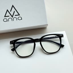 Thumbnail Gọng kính cận thời trang nam nữ ANNA dáng vuông nhựa dẻo mắt to unisex cá tính OL 27031 1
