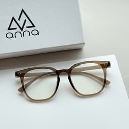Thumbnail Gọng kính cận thời trang nam nữ ANNA dáng vuông nhựa dẻo mắt to unisex cá tính OL 27031 2