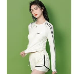 Thumbnail Đồ bơi nữ kín đáo LUHAZO đi biển bộ đồ bơi áo dài tay chống nắng kèm quần đùi phong cách thể thao năng động 2429  D10T1 4