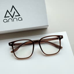 Thumbnail Gọng kính cận thời trang nam nữ ANNA dáng vuông nhựa dẻo mắt to unisex cá tính OL 27058 1