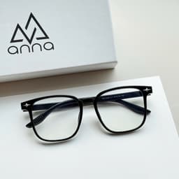 Thumbnail Gọng kính cận thời trang nam nữ ANNA dáng vuông nhựa dẻo mắt to unisex cá tính OL 27058 4
