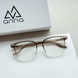 Thumbnail Gọng kính cận thời trang nam nữ ANNA dáng vuông nhựa dẻo mắt to unisex cá tính OL 27058 2