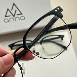 Thumbnail Gọng kính cận thời trang nam nữ ANNA dáng kim loại nửa viền dáng vuông unisex cá tính OL 88006 4
