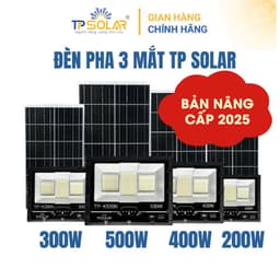 Thumbnail Đèn Pha Năng Lượng Mặt Trời TP SOLAR Siêu Sáng Bản Nâng Cấp 200W,300W,600W Vỏ Nhôm Đúc, Chống Nước IP68 - Bảo Hành 3 Năm 1