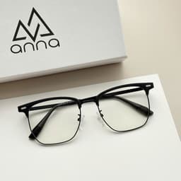 Thumbnail Gọng kính cận thời trang nam nữ ANNA chất liệu kim loại vuông unisex cá tính OL 31279 1