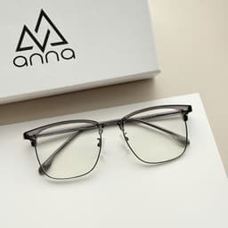 Thumbnail Gọng kính cận thời trang nam nữ ANNA chất liệu kim loại cao cấp dáng vuông unisex cá tính OL 31157 2