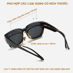 Thumbnail Kính mát phân cực đeo chồng cận, đeo ngoài gọng kính ANDU chống tia UV, siêu nhẹ dễ đeo 2