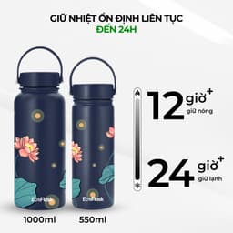 Thumbnail Bình giữ nhiệt EcoFlask 1000ml/550ml thiết kế hoạ tiết cao cấp chính hãng, inox 304, bảo hành 3 năm 2