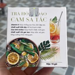 Thumbnail Trà Hồng Đào Cam Sả Tắc TM PHARMA Hỗ trợ thanh lọc cơ thể làm đẹp da hộp 15 gói 2