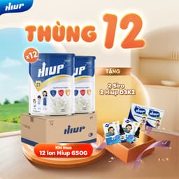 Thumbnail Combo 12 hộp( tặng 2 vitamin HiupD3K2 và 2 siro Hiup ) thực phẩm dinh dưỡng HIUP tăng chiều cao cho bé từ 3 - 15 tuổi 1