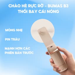 Thumbnail Quạt Mini Cầm Tay Gấp Gọn BUMAS B3 - Tự Động Ngắt Khi Chạm Vào - Bảo Hành 6 Tháng Miễn Phí 1