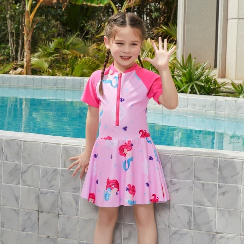 Ảnh Váy bơi bé gái SKIDS đầm đi biển cho bé gái họa tiết đáng yêu cho trẻ 2 đến 10 tuổi 3