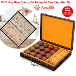 Thumbnail Cờ Tướng Nam Châm Chọn Size + Cờ Tướng Gỗ Sồi VIP Quân Cờ To 4.8cm Có Hộp Đựng Quà Tặng Chính Hãng Amalife 1