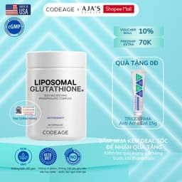 Thumbnail Viên uống hỗ trợ dưỡng sáng da CodeAge Liposomal Glutathione 60 viên hỗ trợ cải thiện nám 500mg/1000mg ajaskinlab 1