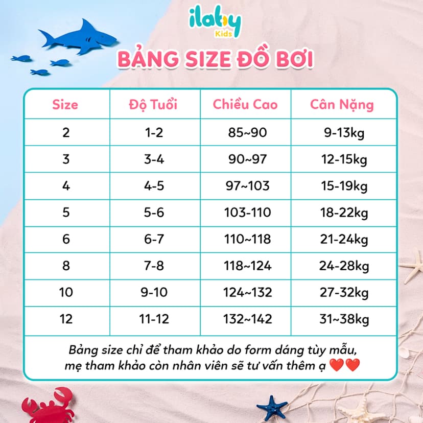 Ảnh Bộ đồ bơi cho bé ILABY áo tay ngắn kết hợp chân váy chất liệu thun lạnh [2501] 2