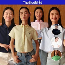 Thumbnail TheBlueTshirt - Áo sơ mi croptop trơn tay ngắn nhiều màu cho nữ - Poplin Boxy Shirt - Women 1