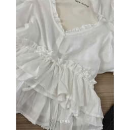 Thumbnail LYRA - Áo baby doll tay phồng xòe bèo cổ V tiểu thư - VSYAC0277 4