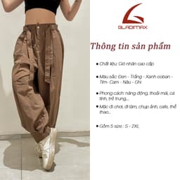 Thumbnail Quần Dáng Thụng Gladimax HR138 Lưng Chun Nữ Vải Gió 4 Túi, Dễ Dàng Vận Động Thời Trang Cá Tính 2025 2