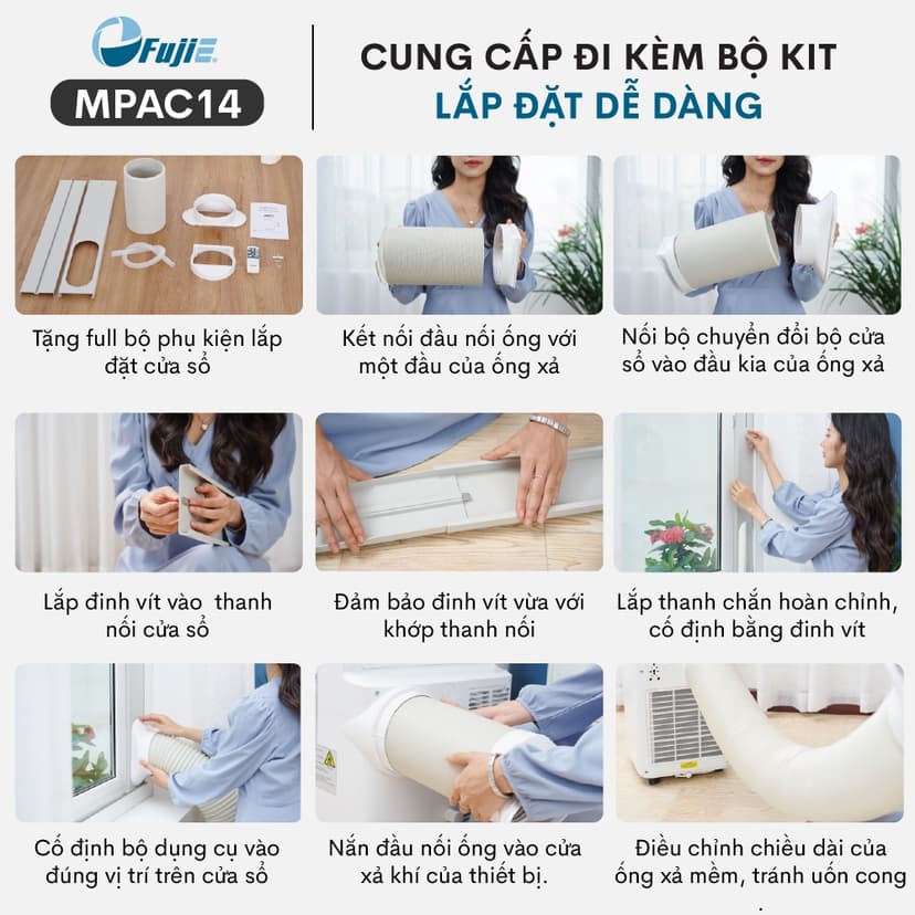 Ảnh Máy điều hòa di động thông minh FujiE MPAC14 công suất 14000BTU Bảng điều khiển điện tử cảm ứng 3