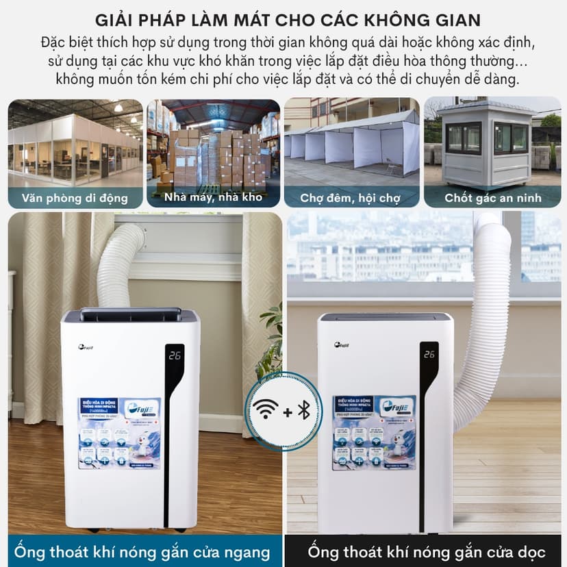 Ảnh Máy điều hòa di động thông minh FujiE MPAC14 công suất 14000BTU Bảng điều khiển điện tử cảm ứng 2