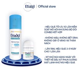 Thumbnail Combo Xịt Khử Mùi Tức Thì Etiaxil 100ml và Lăn Khử Mùi Ngăn Mồ Hôi Etiaxil 15ml (nhãn xanh) 2