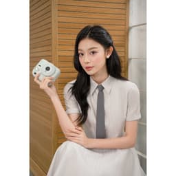 Thumbnail Đầm cổ đức tay A ngắn chân đổ 1S30.2503OG, váy cổ sơ mi dáng chữ a tôn dáng thanh lịch năng động thiết kế bởi JM Dress 2