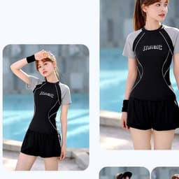 Thumbnail Bikini LUHAZO đi biển đồ bơi nữ 2 mảnh chi tiết quần đùi áo cộc có đệm ngực basic phong cách hiện đại 3006 D4T1 2