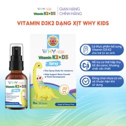 Thumbnail Vitamin D3 K2 Whykids Dạng Xịt Bổ Sung D3 K2 Cho Bé, Tăng Cường Hấp Thu Canxi Giúp Xương Chắc Khỏe 15ml 2