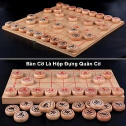 Thumbnail Bộ Cờ Tướng Gỗ Bản Lớn 40*35cm Bàn Cờ Tướng Kiêm Hộp Đựng Cờ + Cờ Tướng Nam Châm Nhiều Size Hãng Amalife 1