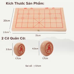 Thumbnail Bộ Cờ Tướng Gỗ Bản Lớn 40*35cm Bàn Cờ Tướng Kiêm Hộp Đựng Cờ + Cờ Tướng Nam Châm Nhiều Size Hãng Amalife 4
