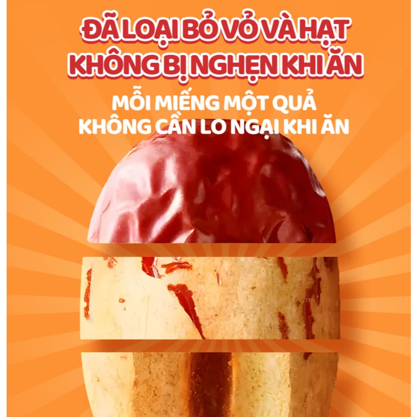 Ảnh COMBO 5 TÚI Táo Đỏ Tân Cương Bóc Vỏ, Tách Hạt Tốt Cho Sức Khoẻ - Táo Ăn Liền, Ngọt Thanh 2