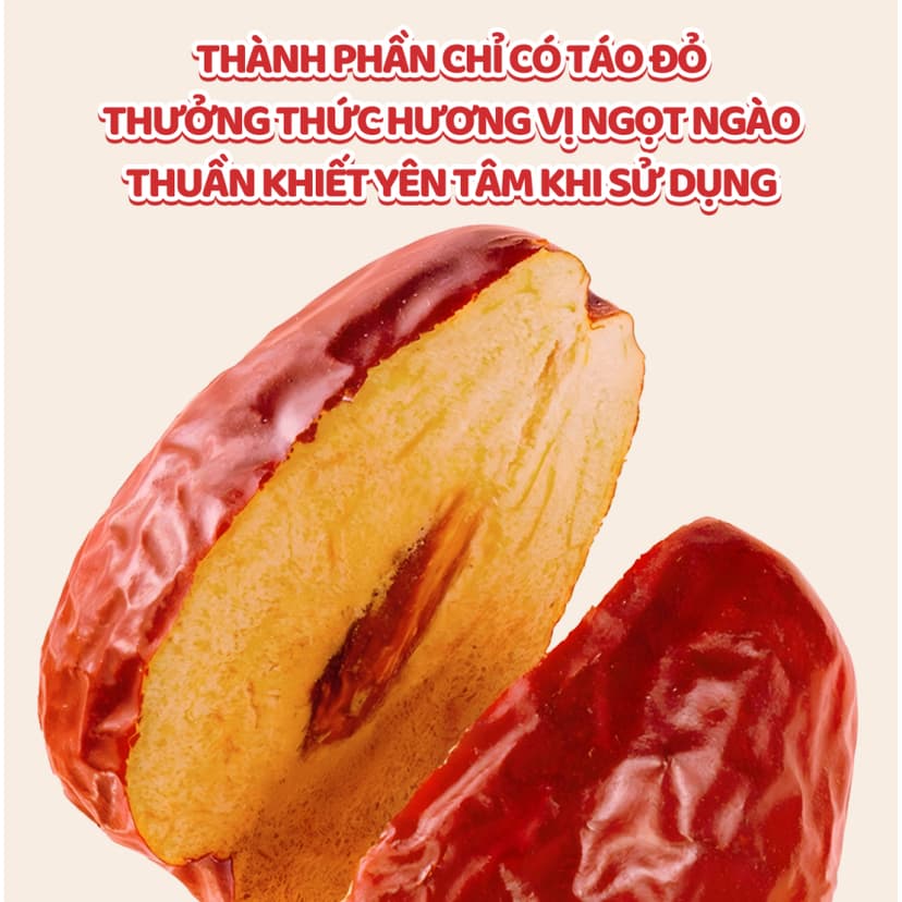 Ảnh COMBO 5 TÚI Táo Đỏ Tân Cương Bóc Vỏ, Tách Hạt Tốt Cho Sức Khoẻ - Táo Ăn Liền, Ngọt Thanh 4
