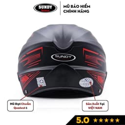 Thumbnail Nón bảo hiểm nửa đầu kiểu dáng thể thao SUNDY Helmets HP02, an toàn, nam tính, Freesize (vòng đầu 55-59cm) 1