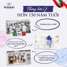 Thumbnail Nước hoa hồng Toner Acqua Alle Rose bổ sung độ ẩm, làm sạch da, mờ vết thâm 300ml 2