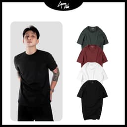 Thumbnail Áo thun nam trơn tay ngắn cổ tròn CAPMAN CLUB, áo phông basic chuẩn form regular fit 1