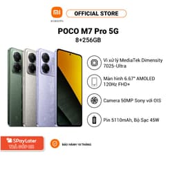 Thumbnail Điện thoại thông minh POCO M7 Pro 5G (8+256GB) | 6.67" AMOLED 120Hz FHD+ | Camera 50MP+2MP | MD7025-Ultra 1