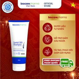 Thumbnail Dầu gội giảm gàu nấm ngứa Santal 300 shampoo mẫu tuýp 200ml | Biocarepharma 1