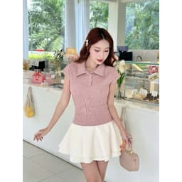 Thumbnail Áo Thun Nữ Cô Bẻ Ôm Body Basic Tôn Dáng - NAIA TOP - GOÛT DE JUN 2