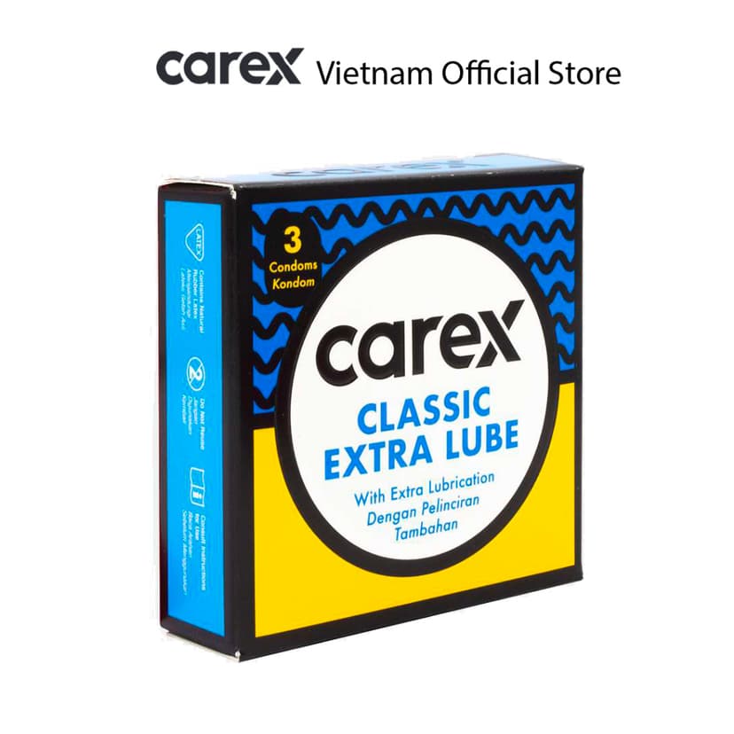 Ảnh Bao Cao Su Carex Super Thin, Super Dots, Classic Extra Lube hộp 3 cái 1