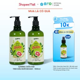 Thumbnail Combo 2 Dầu Gội Tinh Dầu Bưởi Mọc Tóc Phục Hồi Tóc BFO Behair 500ml 1