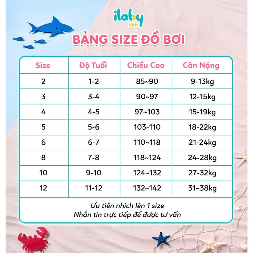 Ảnh Bộ váy bơi bé gái ILABY thiết kế áo cộc tay liền chân váy có lót quần chất liệu thun lạnh [3135] 2