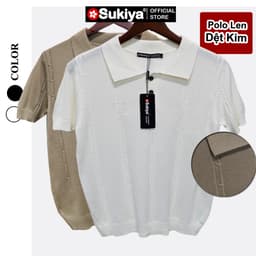 Thumbnail Áo Polo Nam SUKIYA Dệt Len Cao Cấp _ Polo Dệt Kim Họa tiết Thừng AL100 4