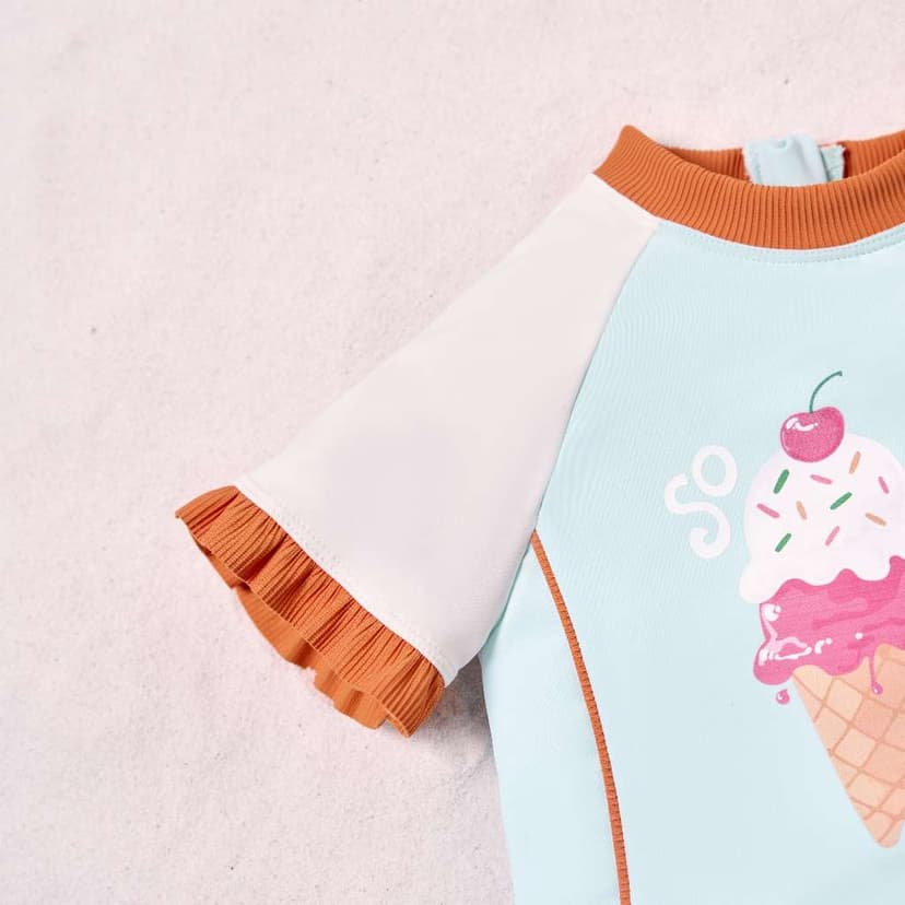 Ảnh Bộ đồ bơi cộc bé gái ILABY bộ bơi liền So Sweet chất liệu thun lạnh chống nước size đại từ 9-38kg [3147] 4