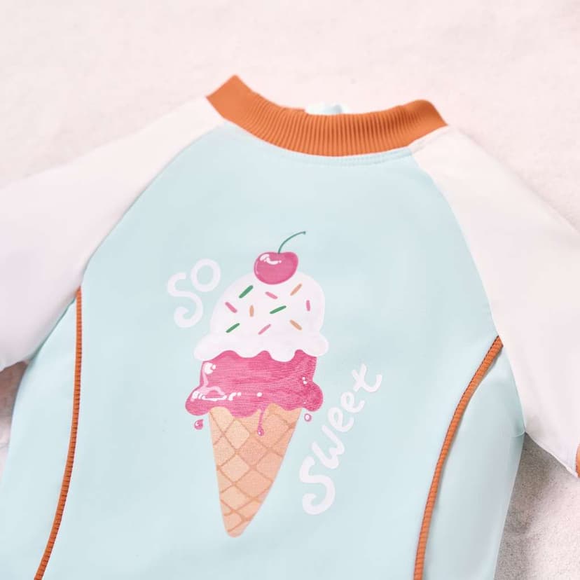 Ảnh Bộ đồ bơi cộc bé gái ILABY bộ bơi liền So Sweet chất liệu thun lạnh chống nước size đại từ 9-38kg [3147] 3