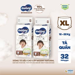 Thumbnail Bộ 2 Tã quần Moony Natural siêu cao cấp M46/L36/Xl32 2